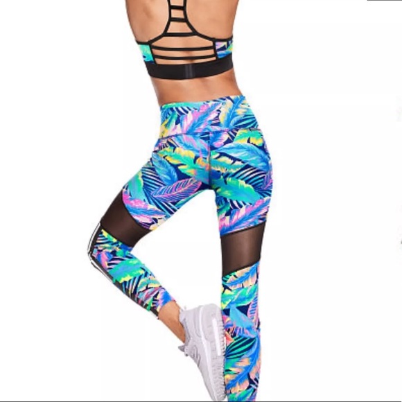 victoria secret pink floral leggings